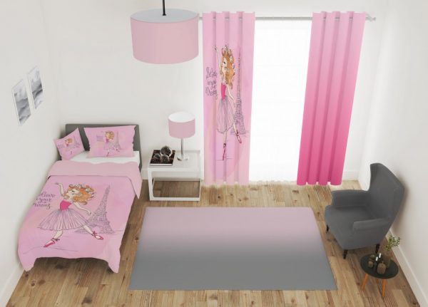 ست پرده و روتختی طرح دختر 598