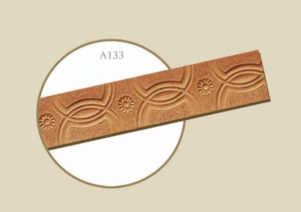 قاب چوبی پرده رومی موج دار / عسلی طلایی