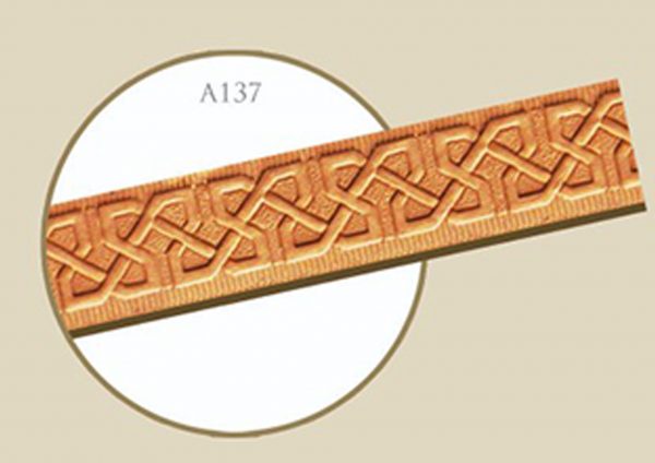 قاب چوبی پرده رومی گلدار / عسلی طلایی