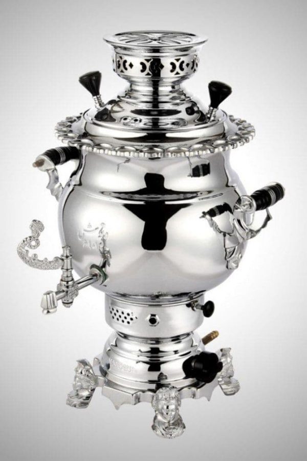 سماور ونوش 6 لیتری روسی لبه ریختگی ساده A60