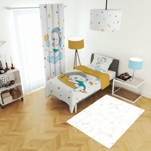 ست پرده و روتختی طرح خرس 602