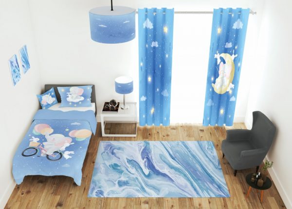 ست پرده و روتختی طرح فیل 603