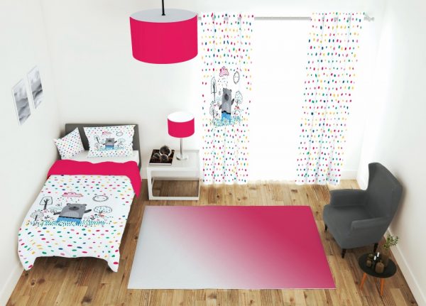 ست پرده و روتختی طرح خرس 607