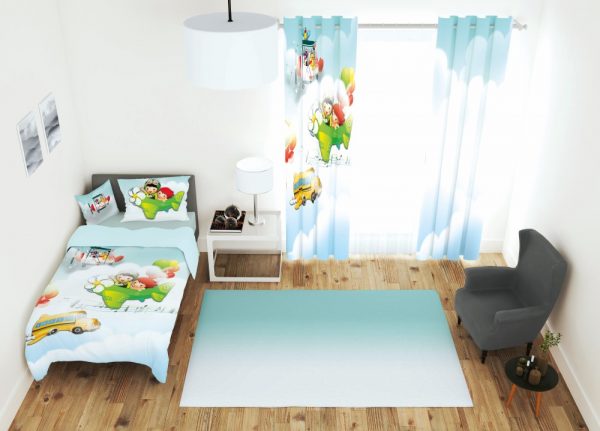 ست پرده و روتختی طرح بچه و هواپیما 622