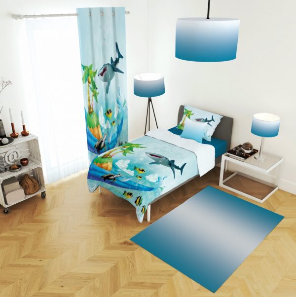 ست پرده و روتختی طرح کوسه 628