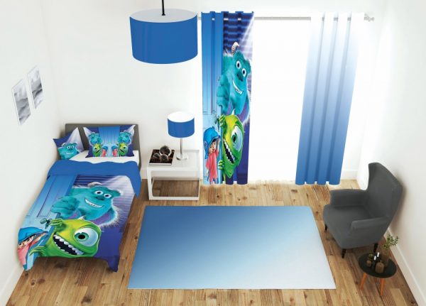 ست پرده و روتختی طرح کمپانی هیولاها 636