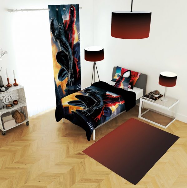 ست پرده و روتختی طرح مرد عنکبوتی 647