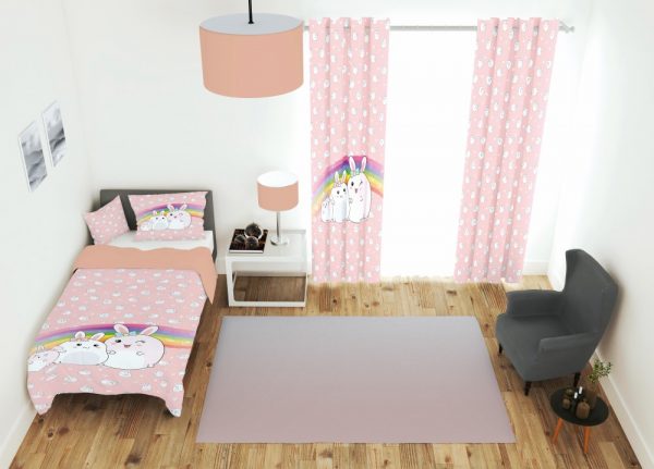 ست پرده و روتختی طرح خرگوش 657