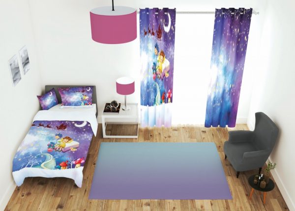 ست پرده و روتختی طرح کتاب و بچه ها 658