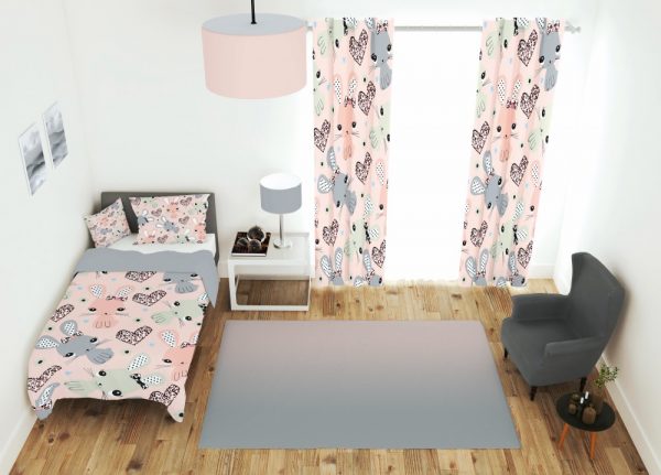 ست پرده و روتختی طرح خرگوش 665