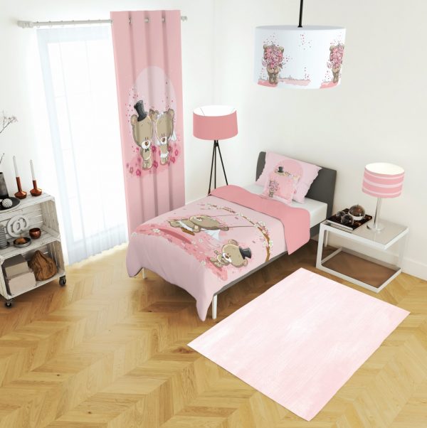 ست پرده و روتختی طرح خرس عاشق 668