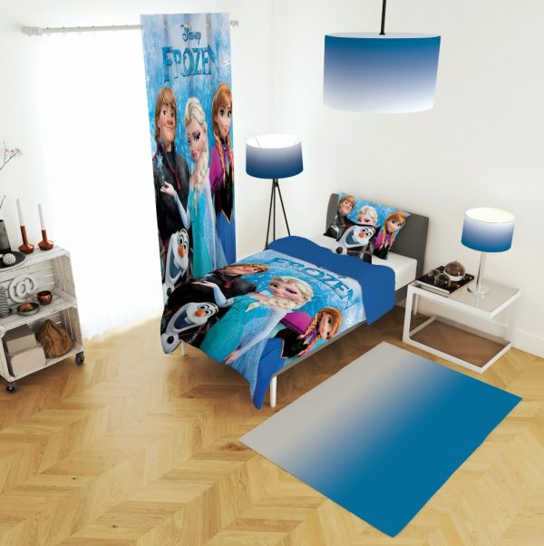 ست پرده و روتختی طرح کارتون فروزن 678