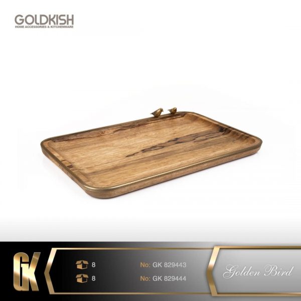 سینی مستعطیل سایز بزرگ و کوچک WOOD مدل GK829443/44