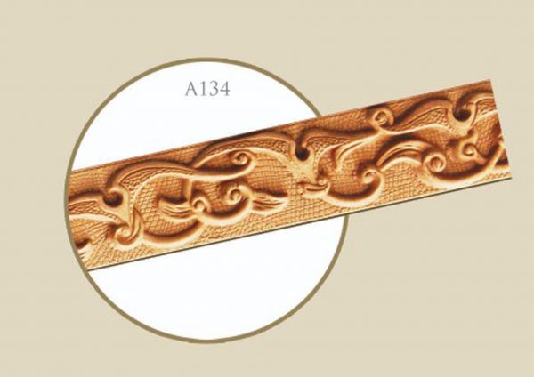 قاب چوبی پرده رومی موج دار / عسلی طلایی