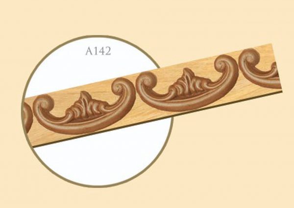 قاب چوبی پرده ماهک / سفید طلایی