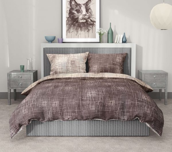 روتختی و ملحفه (دو نفره) طرح خاص کد 76-Brown