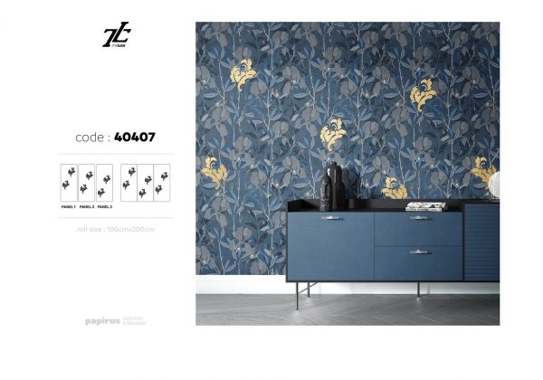 کاغذ دیواری طرح گل کد 40407