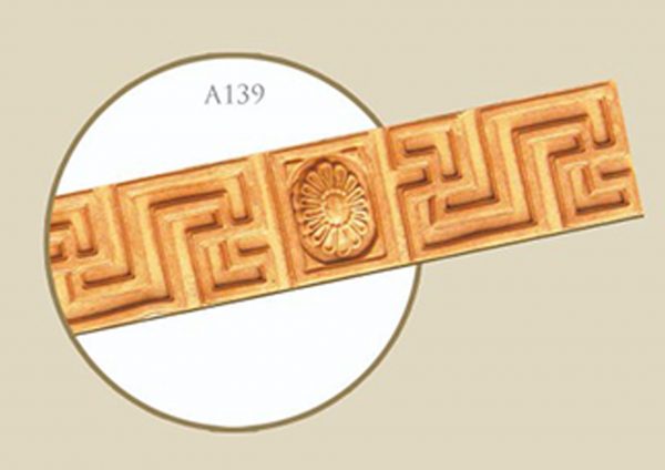 قاب چوبی پرده رومی گلدار / عسلی طلایی