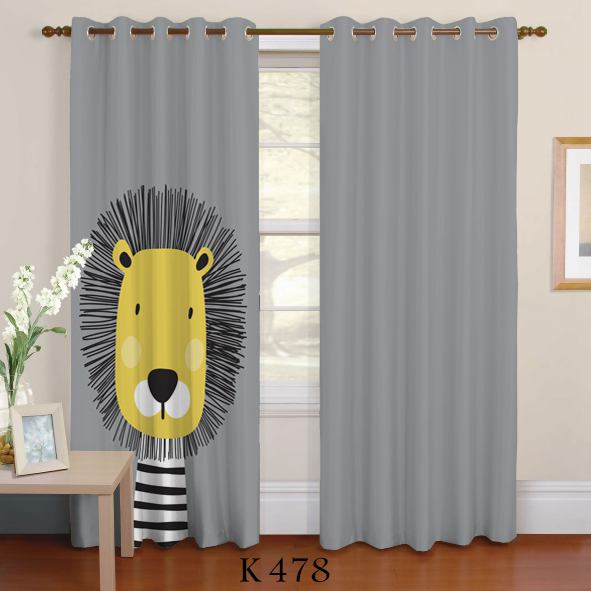 پرده چاپی طرح شیر k 478