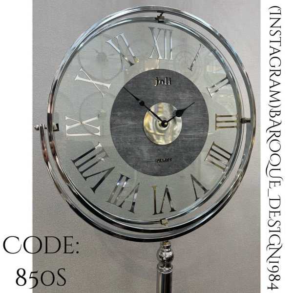 ساعت سالنی مدرن کد 850 Silver