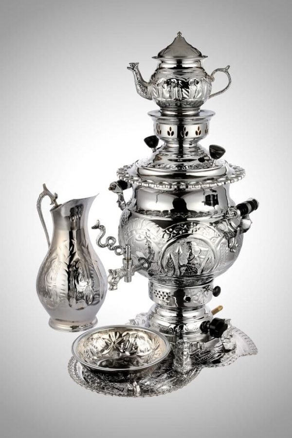 سماور ونوش 6 لیتری روسی لبه ریختگی قلم سنتی A90