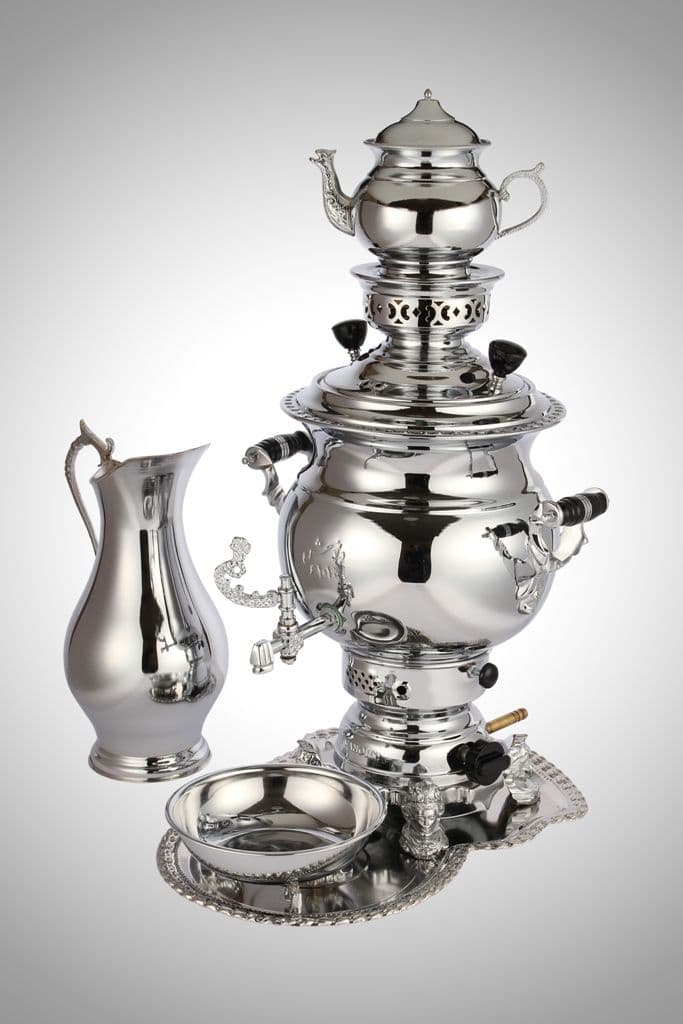 سماور ونوش ۶ لیتری روسی لبه ورق ساده A91