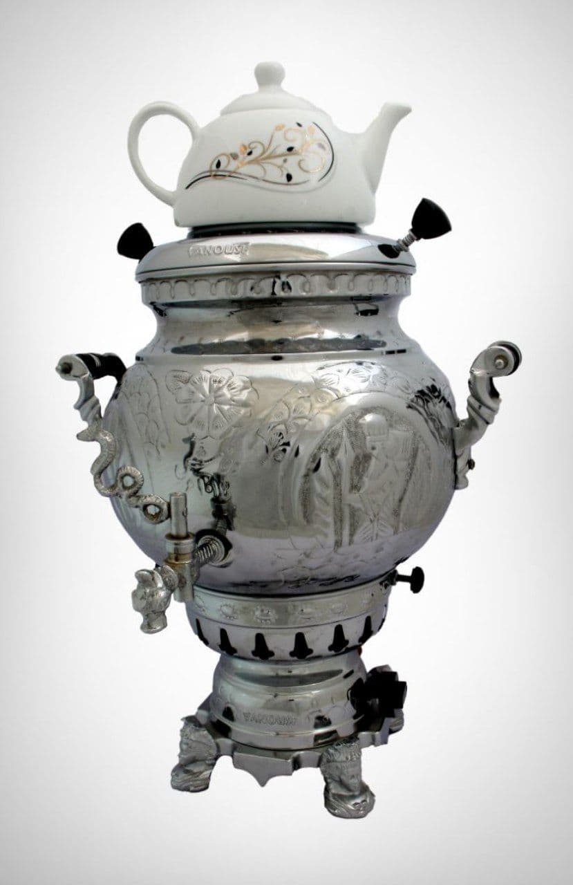 سماور ونوش ۱۰ لیتری روسی سه کاره قلم سنتی A95