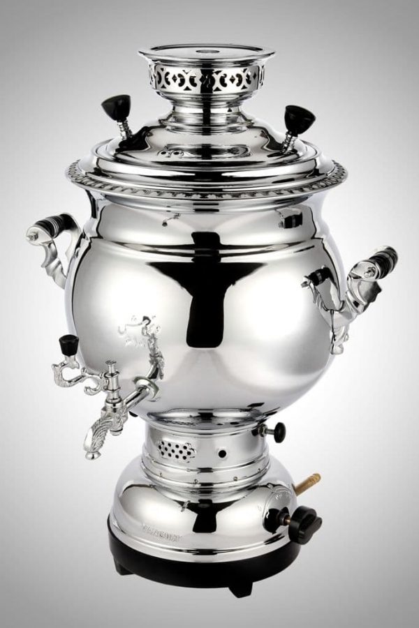 سماور ونوش 12 لیتری روسی لبه ورق ساده A96