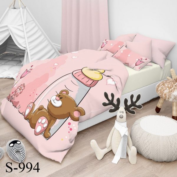 روتختی و ملحفه ( تک نفره ) خرس کوچک کد S994