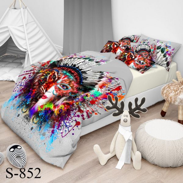 روتختی و ملحفه ( تک نفره ) سرخ پوستی خاص S852