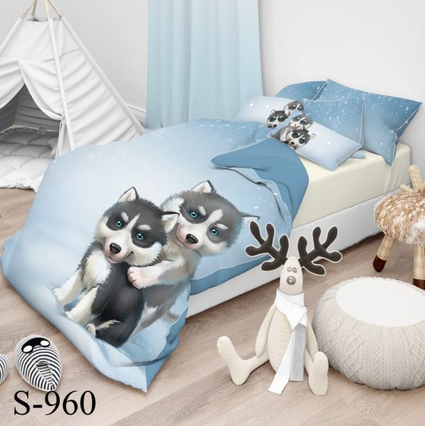 روتختی و ملحفه ( تک نفره ) گرگ هاسکی S960