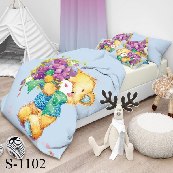 روتختی و ملحفه ( تک نفره ) خرس کد S1102