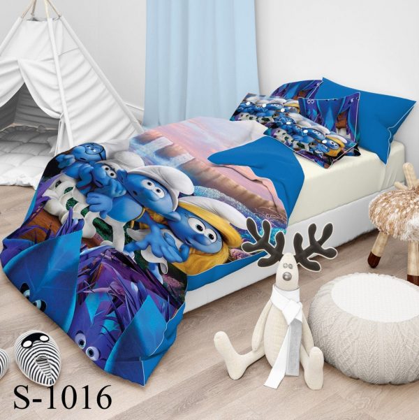 روتختی و ملحفه ( تک نفره ) اسمورف ها کد S1016