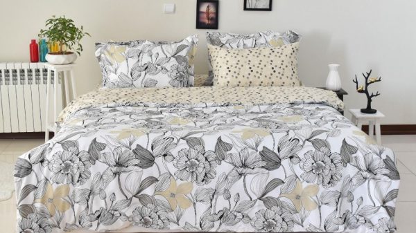 روتختی و ملحفه (دو نفره) طرح گل کد B15