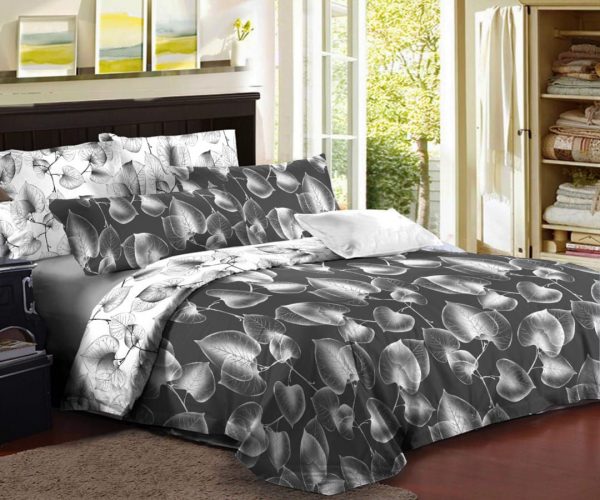 روتختی و ملحفه (دو نفره) طرح برگ کد B2