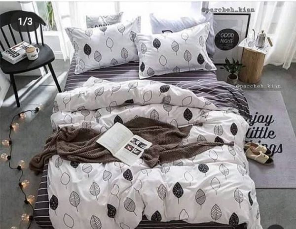 روتختی و ملحفه (دو نفره) طرح گل برگ کد B4