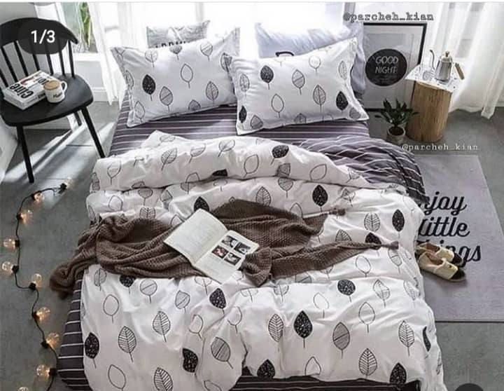 روتختی و ملحفه (دو نفره) طرح گل برگ کد B4