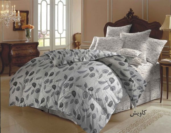 روتختی و ملحفه (دو نفره) طرح برگ کد B5