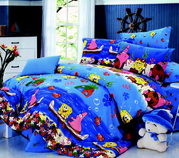 روتختی و ملحفه (دو نفره) طرح باب‌اسفنجی و پاتریک کد Bob-&-Patrik