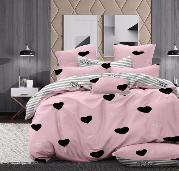 روتختی و ملحفه (دو نفره) طرح قلب کد C11