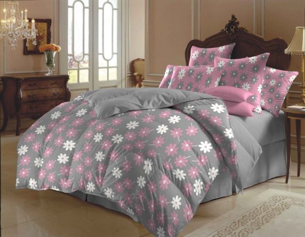 روتختی و ملحفه (دو نفره) طرح گل کد C18