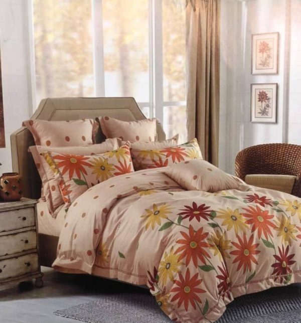 روتختی و ملحفه (دو نفره) طرح گل کد C23