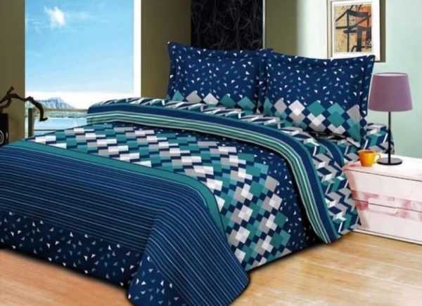 روتختی و ملحفه (دو نفره) طرح مربع کد C36