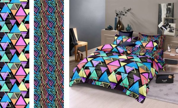روتختی و ملحفه (دو نفره) طرح مثلث کد C48
