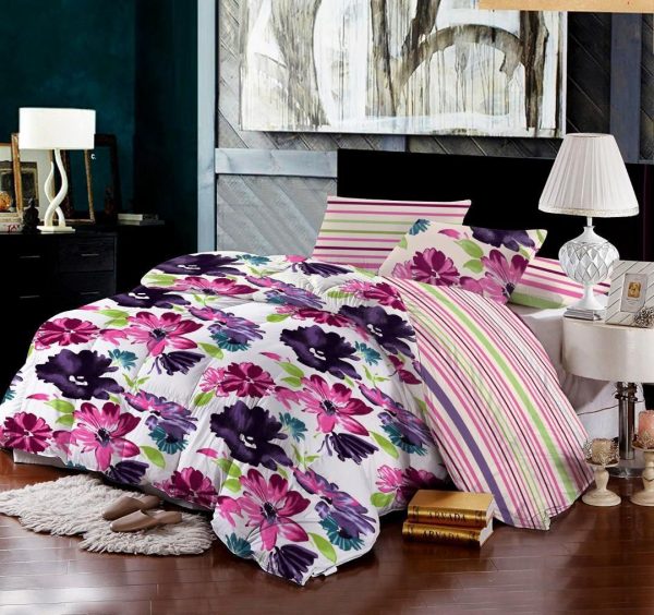 روتختی و ملحفه (دو نفره) طرح گل کد C49