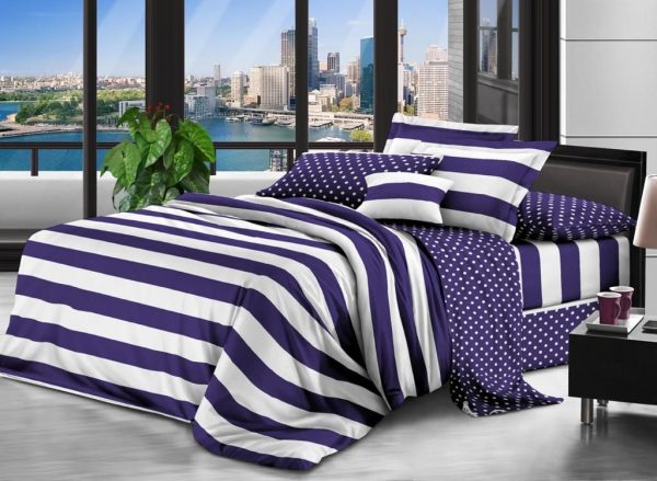 روتختی و ملحفه (دو نفره) طرح راه راه کد C52