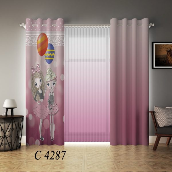 پرده چاپی طرح دختر C4287