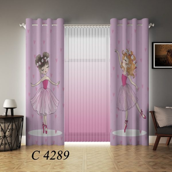 پرده چاپی طرح دختر C4289
