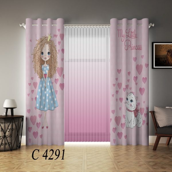 پرده چاپی طرح دختر C4291
