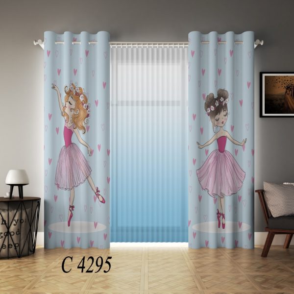 پرده چاپی طرح دختر C4295